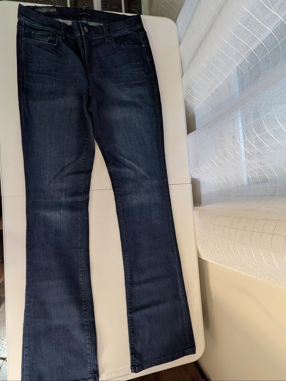 Ann Taylor Dark Blue Flare Jeans - TALL